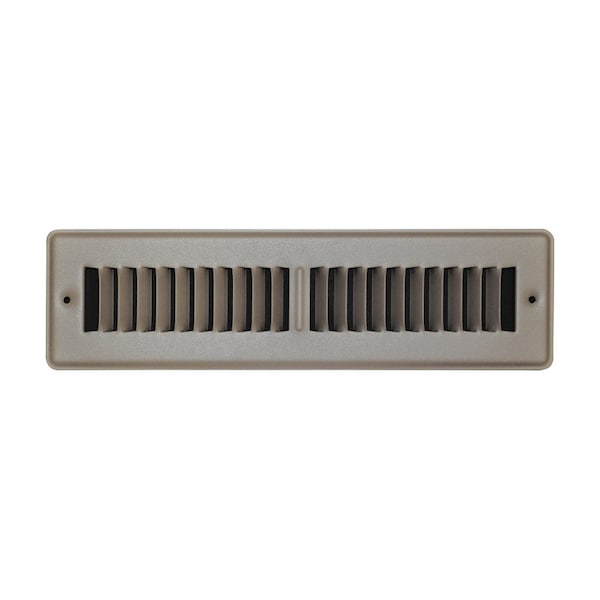 Tru Aire 2 in. H X 12 in. W 2-Way Powder Coat Brown Steel Floor Register C150TSB 2X12 - main